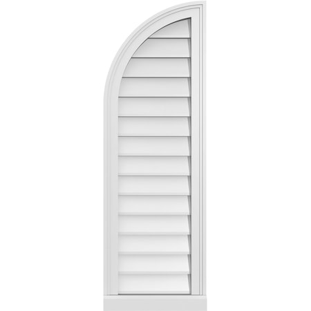 Ekena Millwork Quarter Round Top Left Surface Mount PVC Gable Vent w/ 2"W x 2"P Brickmould Sill Frame, 14"W x 42"H GVPQL14X4203SN